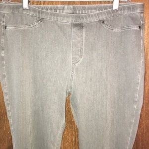 Hue jeggings, size L, gray